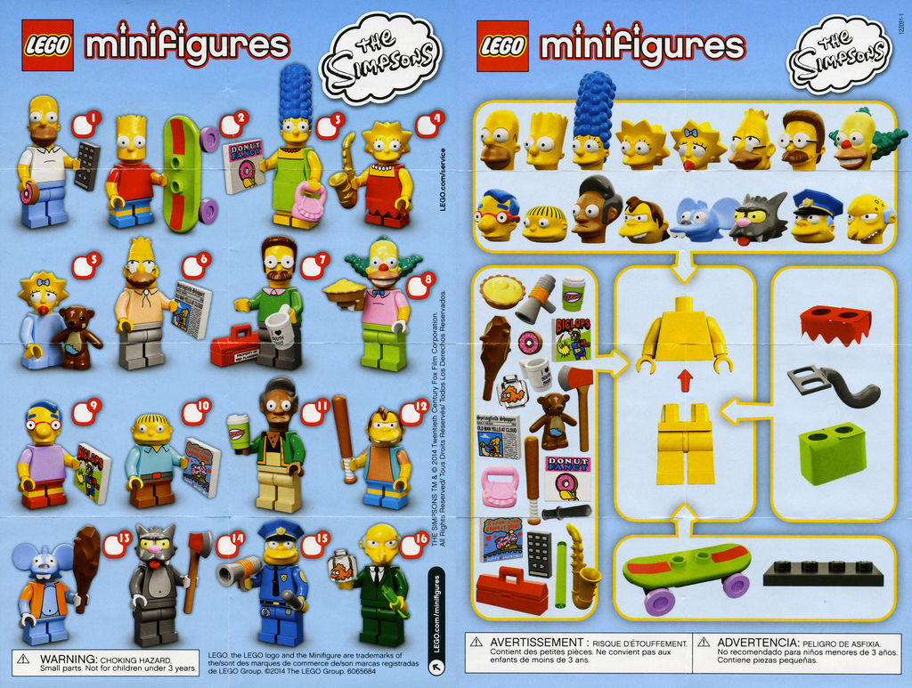 Lego Simpsons Minifigs Parts